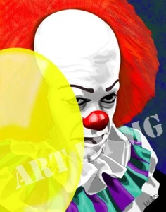 Horror IT Pennywise Clown hochwertiger Kunstdruck 11x14 - Bild 1 von 1