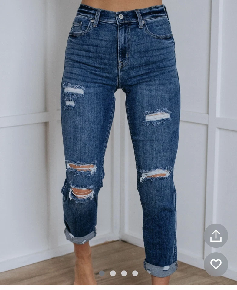 Jeans Rocky tiro alto Eunina Boyfriend nuevos con etiquetas talla 9 Foto 1 de 1