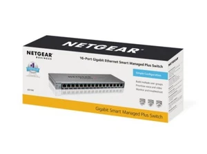 NETGEAR Business ProSafe Plus GS116E 16 Port Gigabit Ethernet Plus Switch - Picture 1 of 4