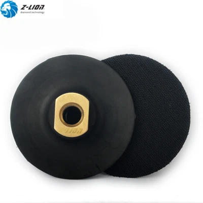 Z-LION 4 Inch Rubber Backer Pads Backer Holder M14 Flexible for Diamond Polishing Pads
