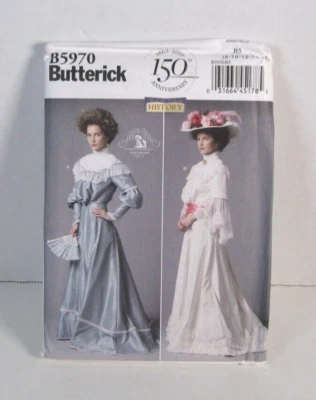 Vestidos victorianos/eduardianos Butterick 5970 haciendo historia Misses' 8-16 sin cortar Foto 1 de 3