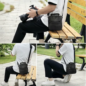 Camera Protective Bag Zipper Case Shoulder Pouch For Nikon Canon Sony Rebel DSLR - Picture 1 of 12