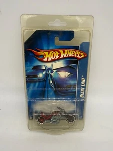 HOT WHEELS VINTAGE 2006 BLAST LANE MOTORCYCLE #J3451 137/223 BLUE CARD NIP - Picture 1 of 2
