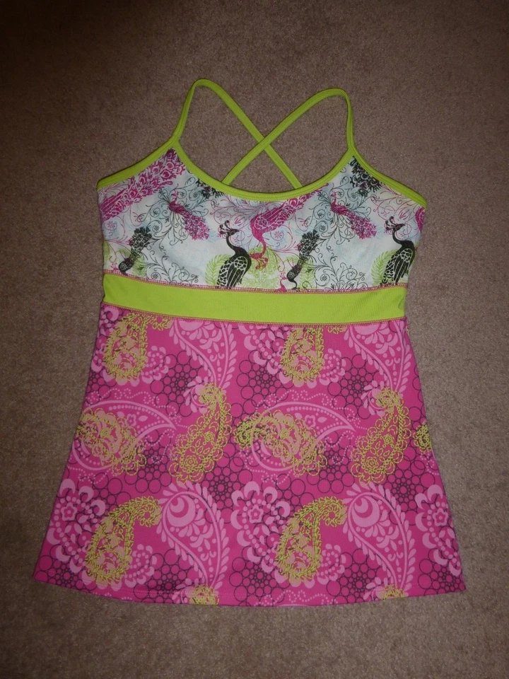 Soybu Sujetador Deportivo Multicolor Estampado Pavo Real Entrecruzado Espalda Talla M Foto 1 de 1