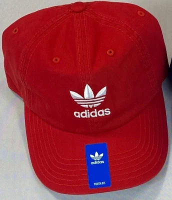 Chapéu Trefoil Relaxado Lavado Adidas Originals Masculino Ajuste Juvenil NOVO - Imagem 1 de 3