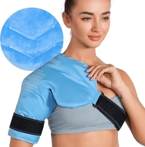 Shoulder Ice Pack Rotator Cuff Cold Therapy, Reusable Gel Ice Wrap for - Picture 1 of 9