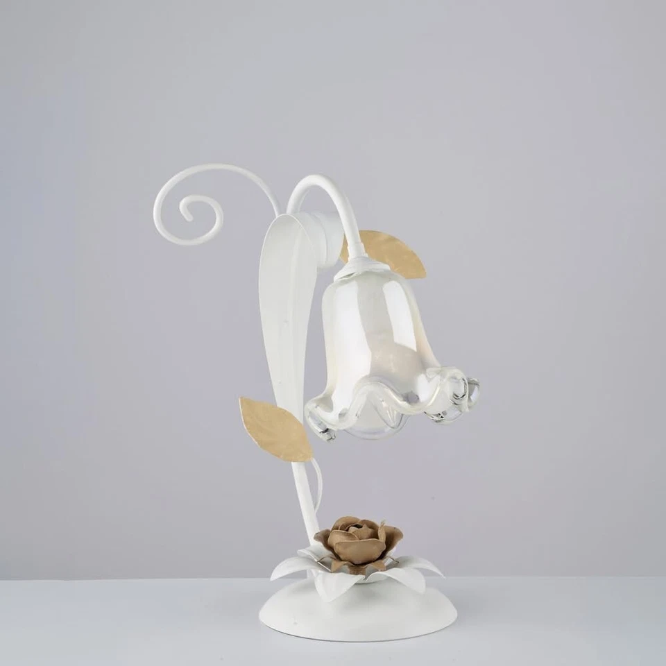 Clásico hierro forjado blanco shabby chic lámpara pantalla 1 luz bon-566 Foto 1 de 1