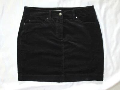 Falda corta Eileen Fisher talla XS pana terciopelo elástico mini gris oscuro superfina Foto 1 de 4