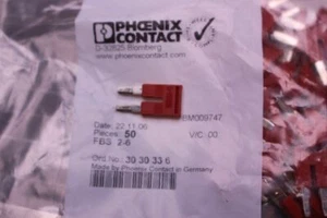 100 pezzi morsetti in serie Phoenix Contact FBS2-6 ponte 2 poli - Foto 1 di 1
