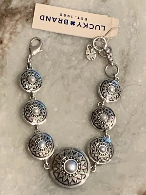 Pulsera de perlas marca Lucky nueva con etiquetas - tono plata Foto 1 de 4