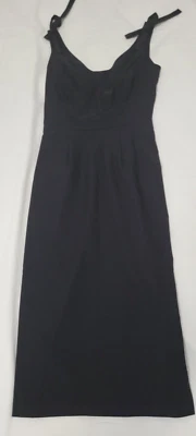 Stop Staring Alicia Estrada Pencil? Fitted Sleeveless V-Neck Black Dress Size S - Image 1 of 4