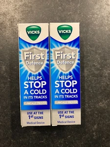 VICKS FIRST DEFENCE NASAL SPRAY 2 X 15ML HELPS STOP A COLD * EXPIRY 12/2026** - Picture 1 of 1