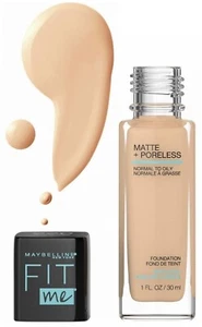 Maybelline Fit Me Matte + Poreless Liquid Foundation Makeup, 1 fl; oz; Oil-Free - Picture 1 of 19