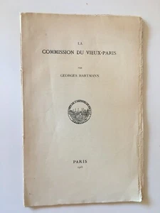 Georges Hartmann la Commission du Vieux-Paris extrait des mémoires 1925 - Picture 1 of 5