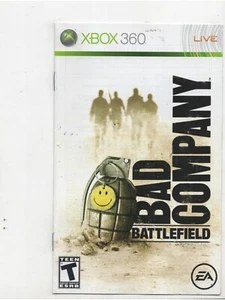 Battlefield Bad Company Xbox 360 MANUAL ONLY Authentic NO TRACKING - Picture 1 of 1