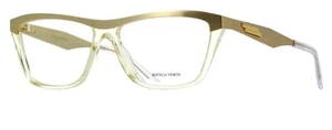 New BOTTEGA VENETA BV1133O 001 57mm Gold Eyeglasses Frames Italy Unisex - Picture 1 of 4