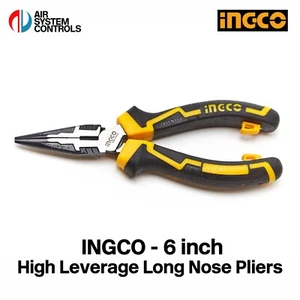 INGCO - 6" High Leverage Long Nose Pliers - Picture 1 of 11