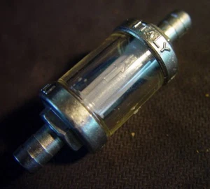 BSA, Triumph, Norton, OIF, 5/16 or 8mm serviceable FUEL LINE CLEAR FILTER. ITALY - Picture 1 of 4