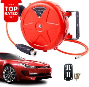 Retractable Air Hose Reel 10M Automatic Rewind Wall-Mounted for Garage Workshop - Picture 1 of 12