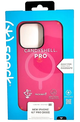 Speck CandyShell Pro Magsafe Case for iPhone 14 Pro, Digital Pink/Energy Red - Image 1 of 2