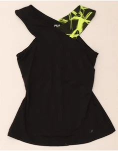 FILA Womens Blouse Top UK 10 Small Black Colourblock CF11 - Picture 1 of 4