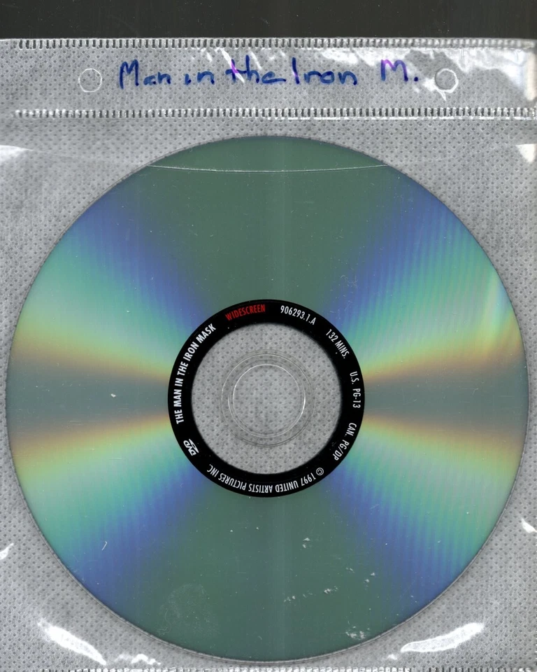 The Man in the Iron Mask (1998) DVD *DISC ONLY*  = REGION 1 - Leonardo DiCaprio - Image 1 of 1