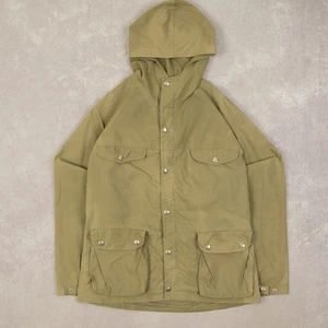 Fjallraven Vintage 80s Utility Hooded Parka Jacket L Men's Khaki Green Outdoor - Bild 1 von 6