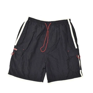 Spalding Athletic Men's XL Black Swim Trunks Polyester Solid Drawstring VTG - Picture 1 of 7