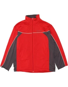 DIADORA Mens Tracksuit Top Jacket UK 38 Medium Red Colourblock Polyester VH06 - Picture 1 of 4
