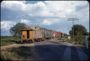 N de M Ferrocarril Silao México Tren Cruce Ferrocarril 35mm Diapositiva Años 50 Kodachrome - Imagen 1 de 3