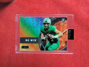 2023 ☆QB 1 ON THE CLOCK ☆ Bo Nix ☆ ROOKIE ☆ 1/1 ☆ Rainbow ☆ Lazers ☆ Red ☆ Rare☆ - Bild 1 von 2