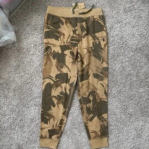 Pantalones de chándal para hombre nuevos con etiquetas Polo Ralph Lauren polar Denim marrón camuflaje talla pequeña - Imagen 1 de 8