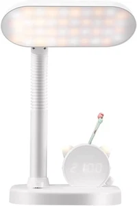 Lámpara de Lectura de Mesa de Escritorio Regulable LED Recargable Luz de Estudio Reloj Pluma Holde Reino Unido - Imagen 1 de 9