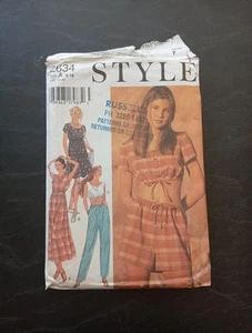 STYLE Brand 2634 Sewing Patten Summer Dress Top Pants Shorts Pattern 8-18 Size A - Picture 1 of 2