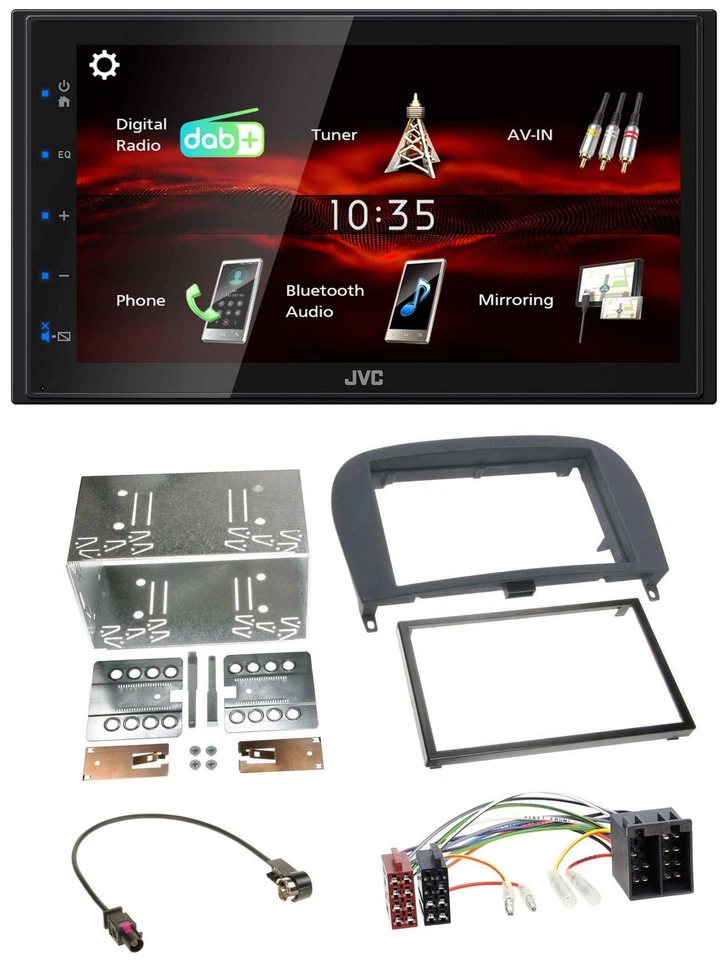 JVC USB Bluetooth MP3 DAB 2DIN Autoradio für Mercedes SL-Klasse 2001-2011 R230 - Bild 1 von 4
