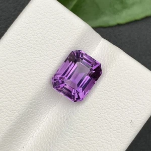 3.15 CT Natural Purple Amethyst Octagon Shape Loose Gemstone from Brazil - Picture 1 of 12
