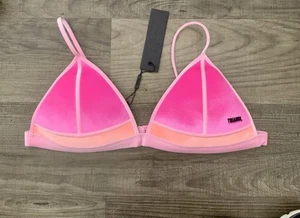Triangl PINK VELVET TRIANGLE BIKINI TOP NEOPRENE SIZE XL NWT - Picture 1 of 11