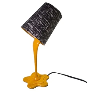 LumiSource Woopsy Lamp Yellow Paint Spill Retro Pop Art MCM Plastic - Read - Picture 1 of 5