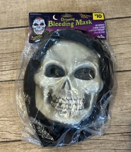 Skull Mask Dripping Bleeding Mask Halloween Adult Costume Fun World New - Picture 1 of 1