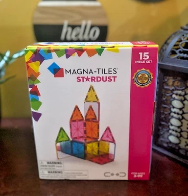 Magna-Tiles STARDUST 15-Piece Magnetic Construction Set New & Sealed! - Image 1 of 4