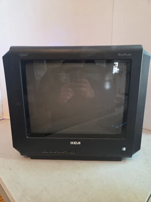 RCA 14F514T TruFlat 14" CRT TV Video Gaming CRT Television No Remote TESTED - Image 1 of 4