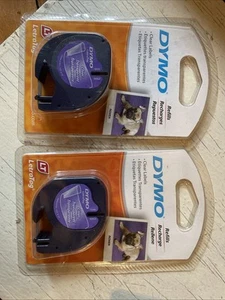 Dymo LetraTag Cartucce etichette nastro ricarica plastica trasparente 16952 sigillate 2008 nuove con scatola - Foto 1 di 2