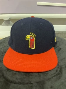 Gorra de béisbol Green Cheek Beer Company azul de lana con espalda a presión talla única ajustable - Imagen 1 de 4