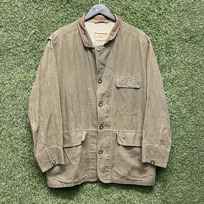 Vintage Camel Collection Chore Coat Mens XL Leather Collar Button Lifestyle 90s - Image 1 of 4