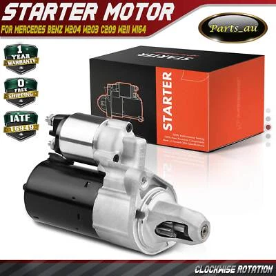 Starter Motor for Mercedes Benz W204 W203 C209 W211 W164 W251 Vito Valente W639 - image 1 of 4