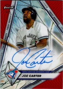 2022 Finest #FMA-JC Joe Carter Finest Moments Autografi Rosso Rifrattore 3/5 - Foto 1 di 2
