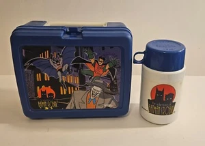 Vintage The Adventures of Batman and Robin Plastic Lunch Box W/ Thermos DC 1995 - Picture 1 of 13