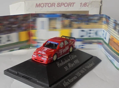 Alfa Romeo 155 V6 DTM 1995 Hockenheim Modena #18 1/87 Plastic Herpa Mint in card - Image 1 of 4