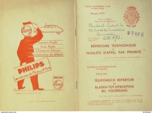 Royal Automobile Club Belgique Répertoire téléphonique 1951 - Picture 1 of 4