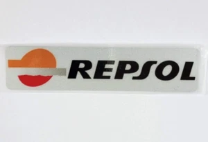 Pegatina adhesiva Repsol Racing 9 x 2 cm blanca - Imagen 1 de 2